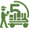 How We Work 9 Icon representing quality inspection and shipping