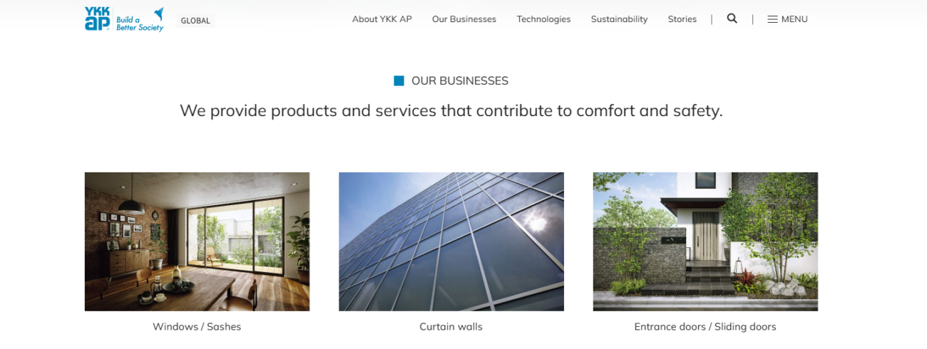 YKK AP door, window, and curtain wall systems for architecture