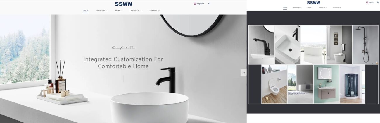 Integrated customized bathroom solutions including basin, faucet, and sanitary ware for modern homes