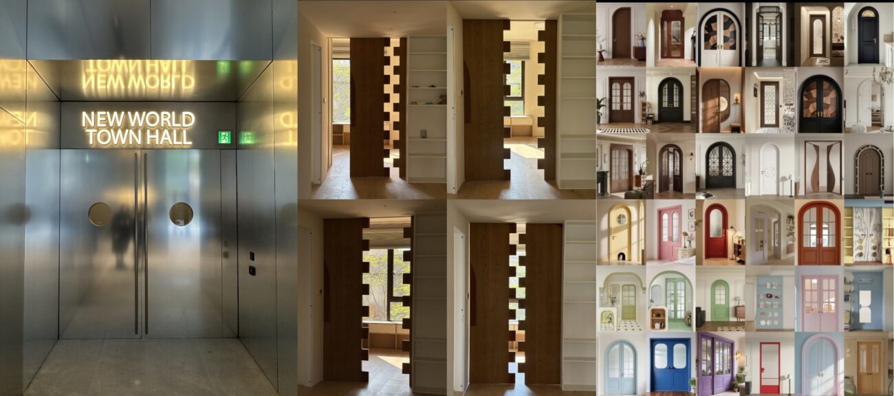 Custom wooden doors and partition systems for commercial and public interior spaces