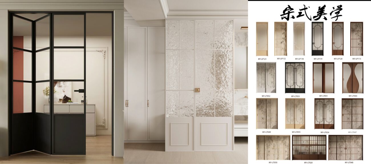 Oriental-inspired interior door designs combining traditional elements with modern craftsmanship