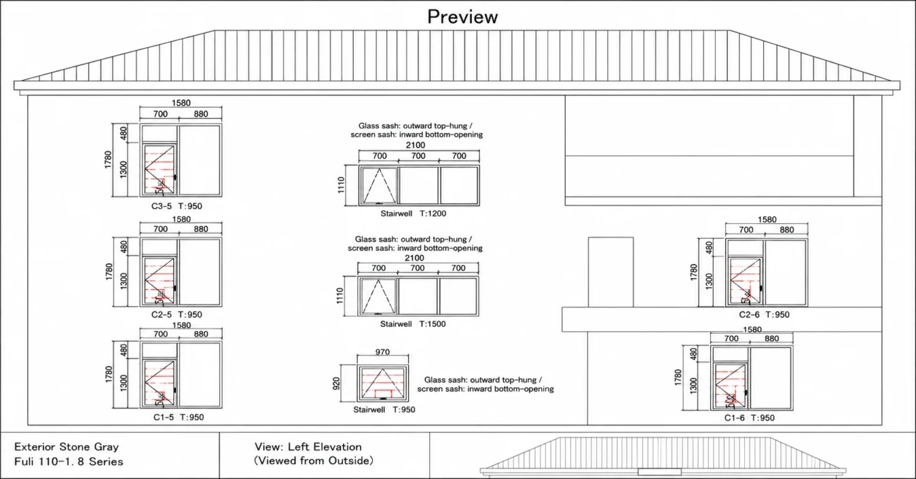 Door and window measurement and installation detail confirmation