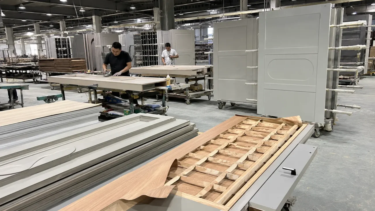 Door Manufacturers in China: Wooden, Steel and Fire-Rated Door Sourcing Guide 2 wooden door manufacturing and inspection China