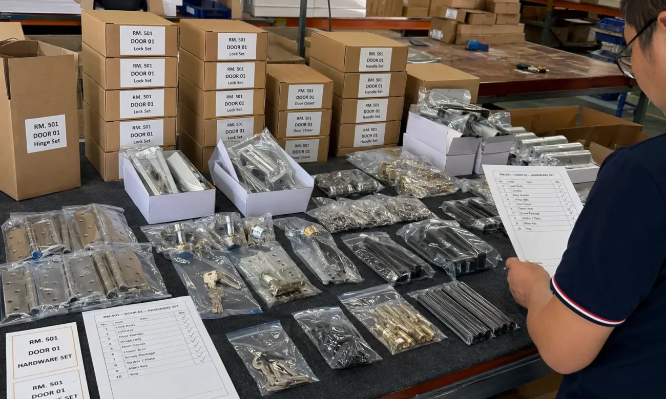 door hardware packaging labeling and project matching China
