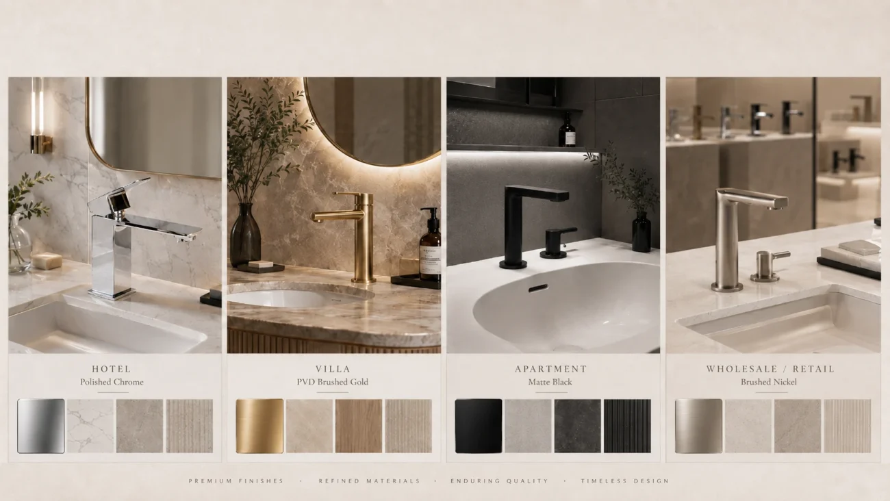 faucet finishes for hotel villa and wholesale projects