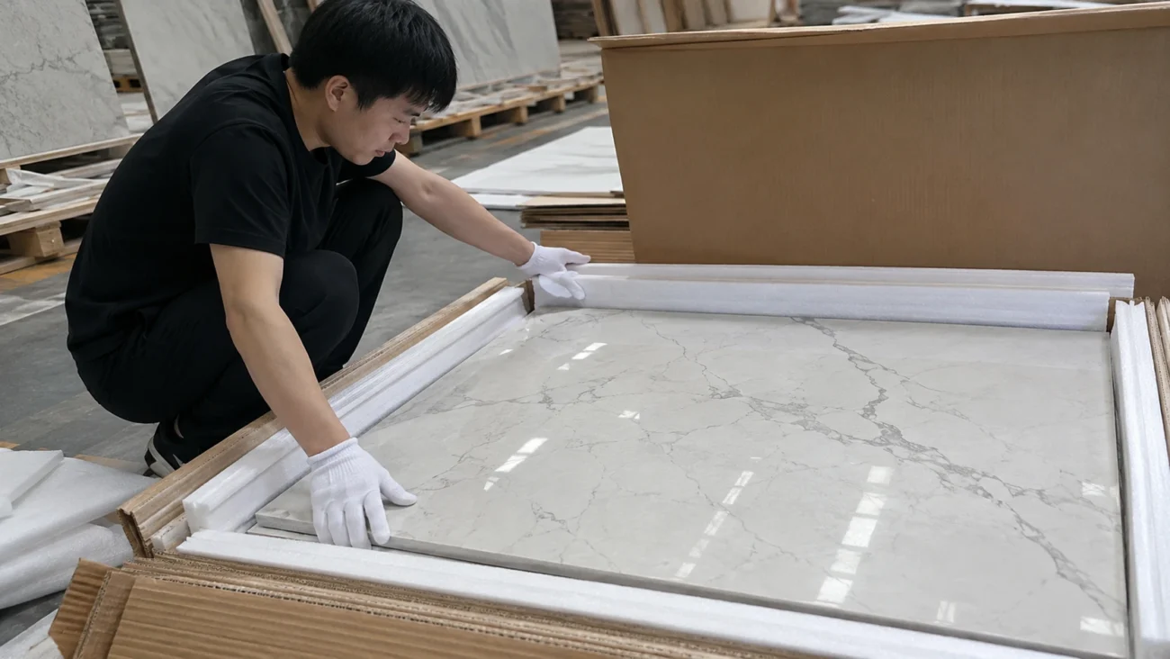 Large Format Tiles from China: Sourcing Guide for Luxury Villas and Hotel Projects 3 large format tile inspection China